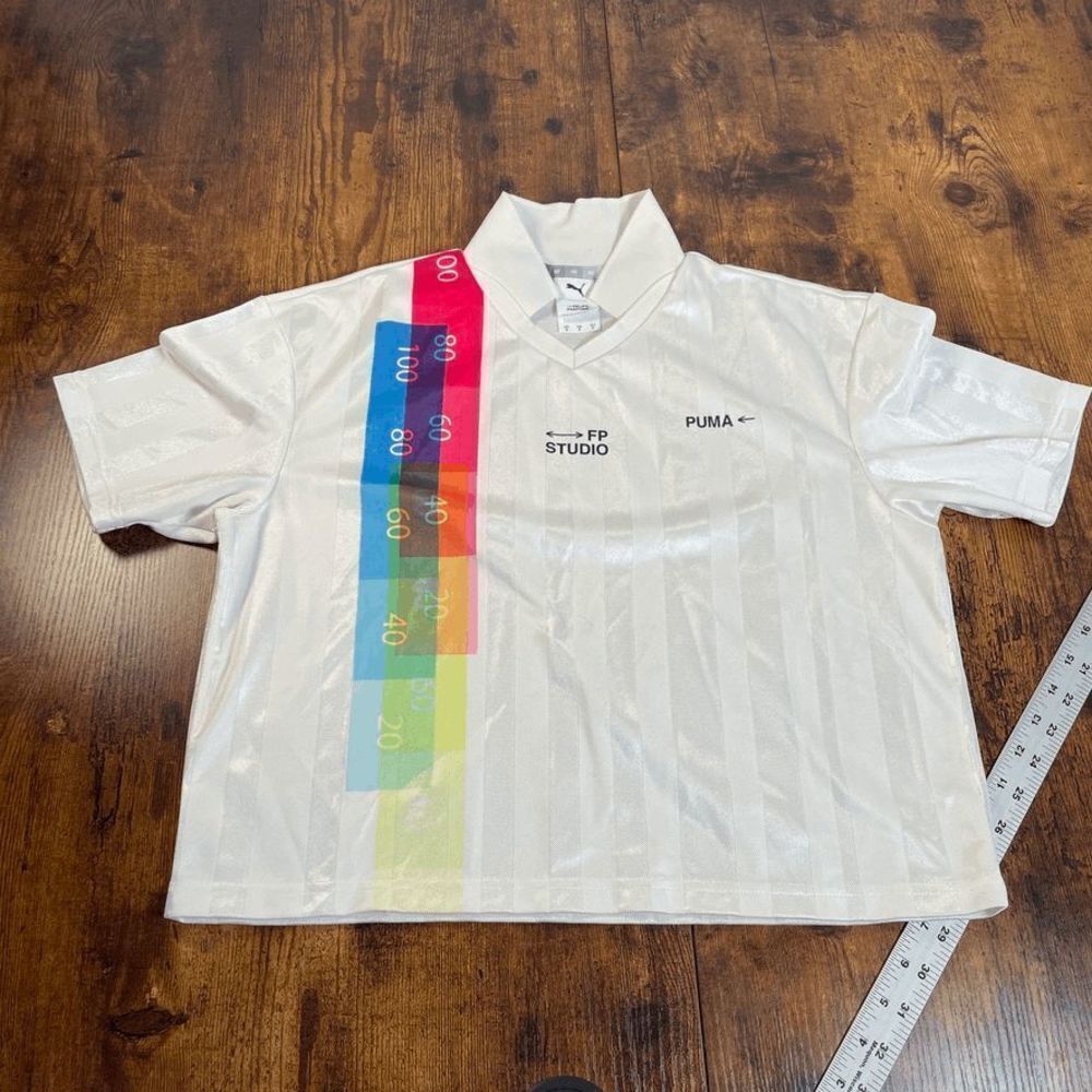 Womens Medium Puma X Felipe Pantone Jersey Futurisric T-Shirt Polo Puma Blane